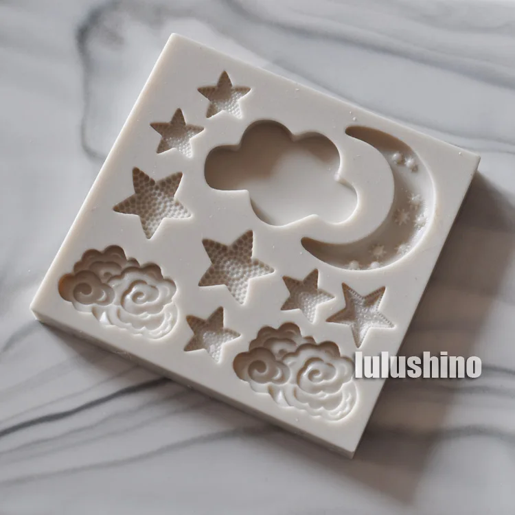 

Yueyue Sugarcraft Cloud Star Moon silicone mold fondant mold cake decorating tools chocolate gumpaste mold