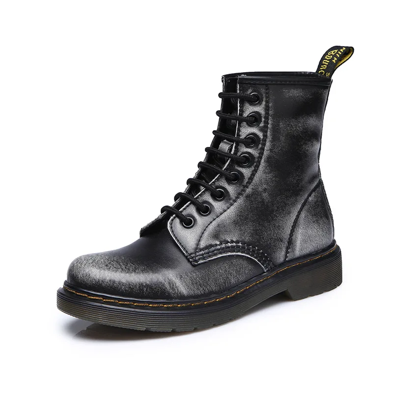 

Size 37-42 Gray Leather Women Shoes Comfortable Brand Desinger Stylish Warm Winter Women's Boots