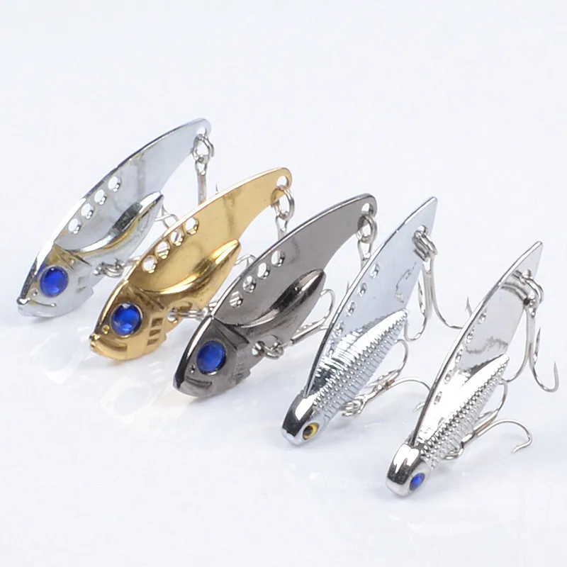 

Wokotip 1Pcs 5cm 11g Metal VIB Lures vivid Vibrations Spoon Lure Fishing bait Bass Artificial Hard Bait lure VIB Bait 3D Eyes