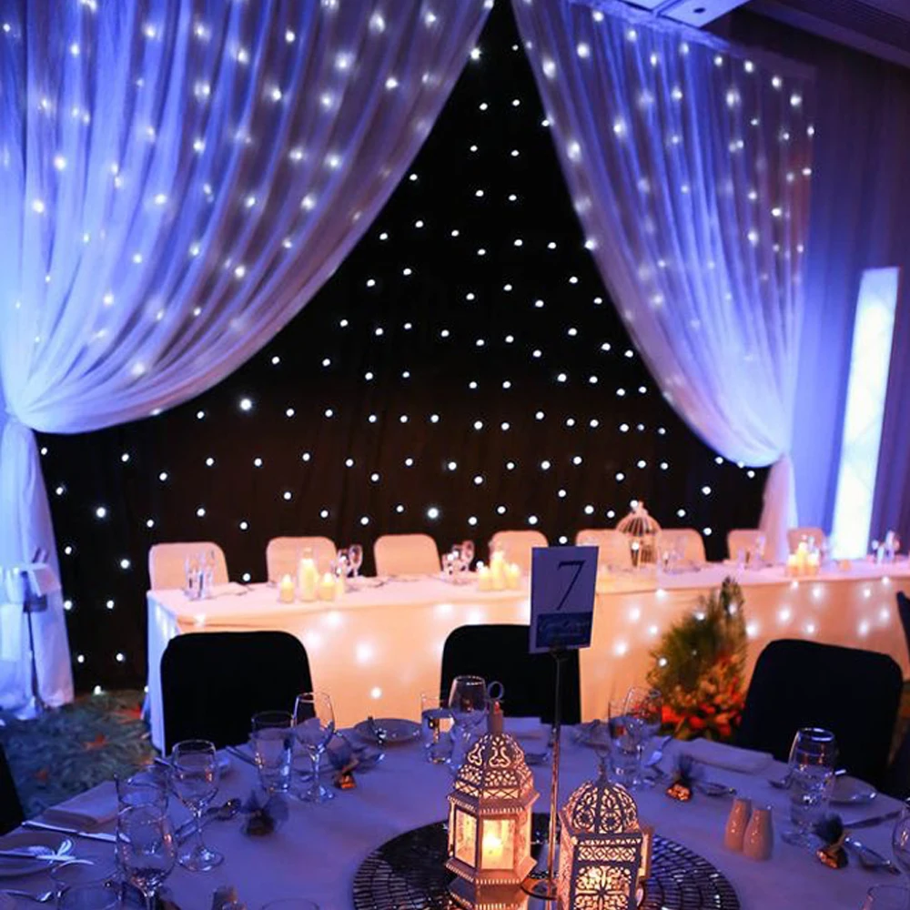 Customized Led Star Curtain For Special Wedding Reception Backdrop