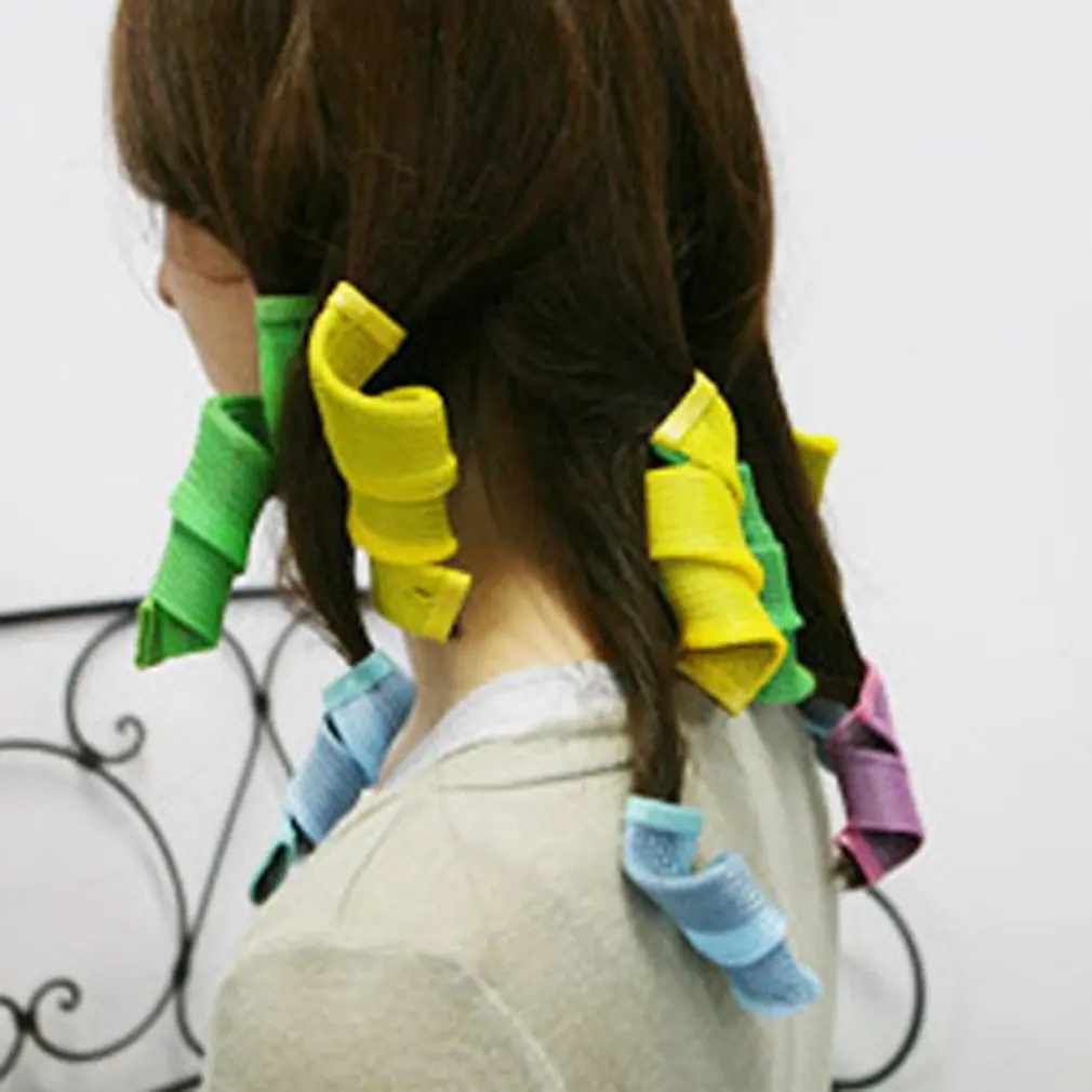 

18pcs/Set Manual Hair Curlers Rollers Leverage DIY Hair Curlers Spiral Circle Curling Wand Safety Hair Styling Tool for Women