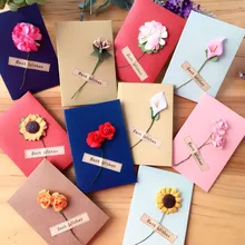 

Handmade dried flowers DIY mother's Day card greeting card flower shop high end card