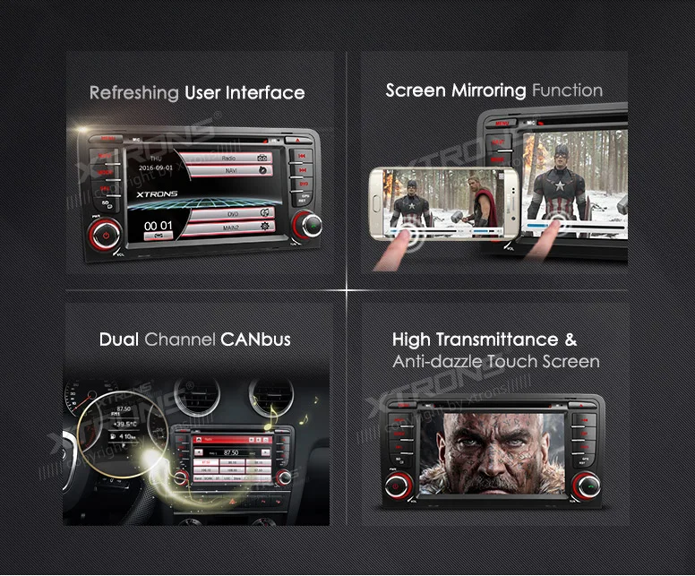 Perfect XTRONS 7 inch 2 DIN Car DVD Player GPS Navigation Radio Canbus USB SD for Audi A3 8P/A3 8P1 3-door Hatchback/S3 8P/RS3 Sportback 1