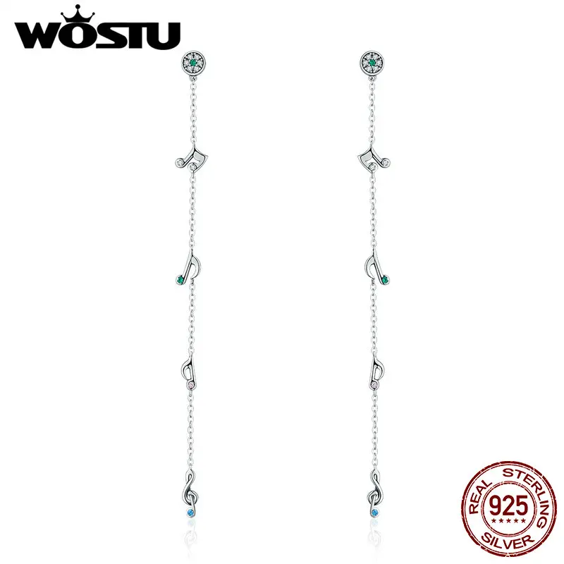 Женские серебряные серьги подвески в виде скрипящих нот|earrings for|dropping earrings for womendrop