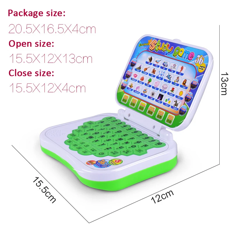 Cartoon Fold Pronunciation Learning Machine English Alphabet Language Computer Baby Tablet Educational Toys Children Gift 3