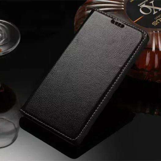 100 Top Cowhide Genuine Leather Flip case For Sony Xperia Z5 Sony Z5 with Real Leather