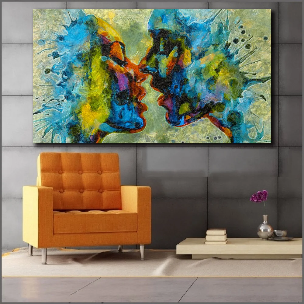 Kiss couple urban pop art  125 5