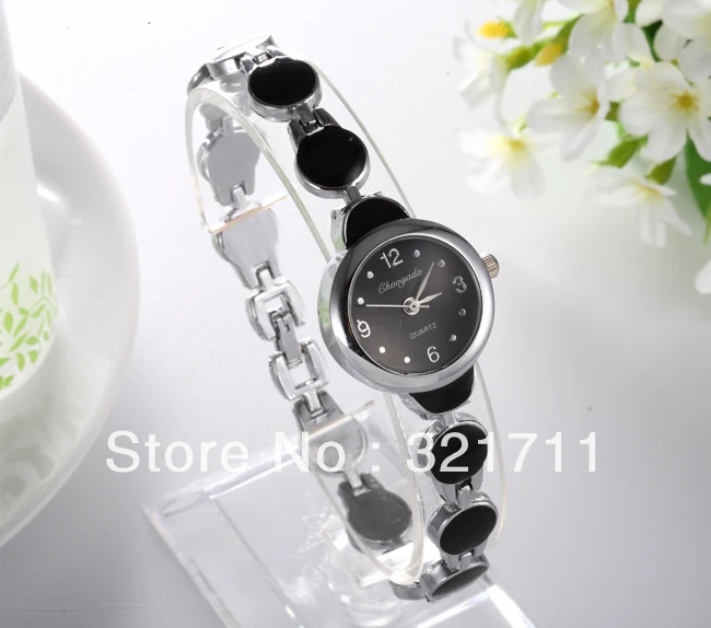 

Women Watch stainless steel Lady's luxury nobler Fashion round Dial beauty black Bracelet Watch Time Quartz High Quality Watches