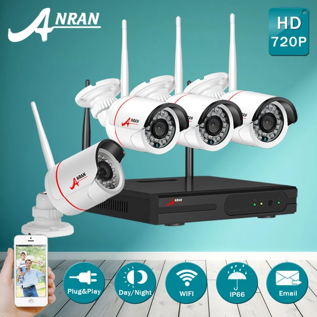 New Listing! Plug and Play 4CH WIFI Video Surveillance CCTV System+1TB