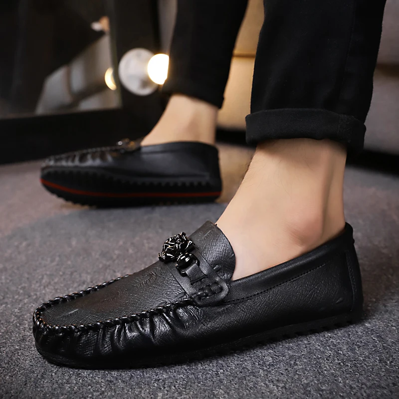 

Summer Style High Quality PU Leather Men Shoes Soft Moccasins Loafers Fashion Brand Men Flats Comfy Driving Shoes 5