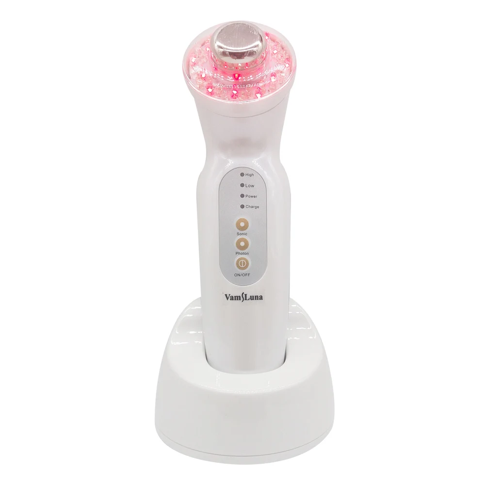  LED Photon Ultrasonic Skin Care Machine Rechargeable For Acne Skincare Face Lift Massager Skin Tigh - 32813933090