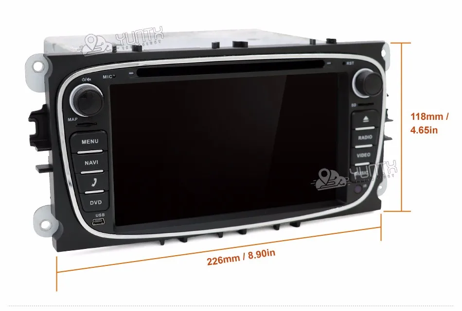 Best 8 Core In Dash Android 9.0 For ford For focus 2 mondeo 2Din Car radio GPS Navi DVD Player Stereo Video BT Car PC CD WiFi parking 2