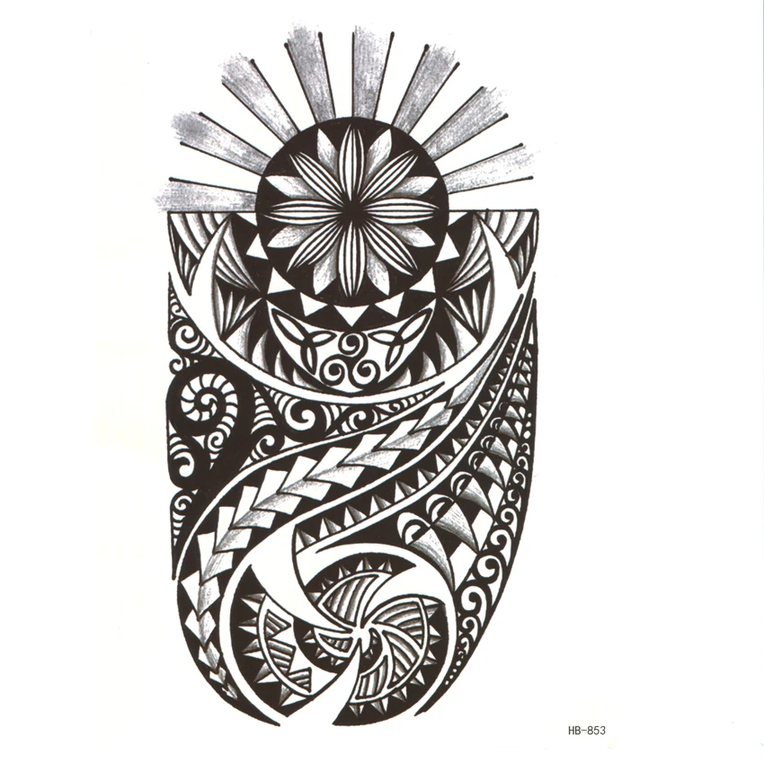 Us 399 5pcs Tribal Totem Waterproof Temporary Tattoos Men Day And Earth Tatouage Temporaire Femme Hello Kitty Tatoo Fake Tattoo Henna In Temporary