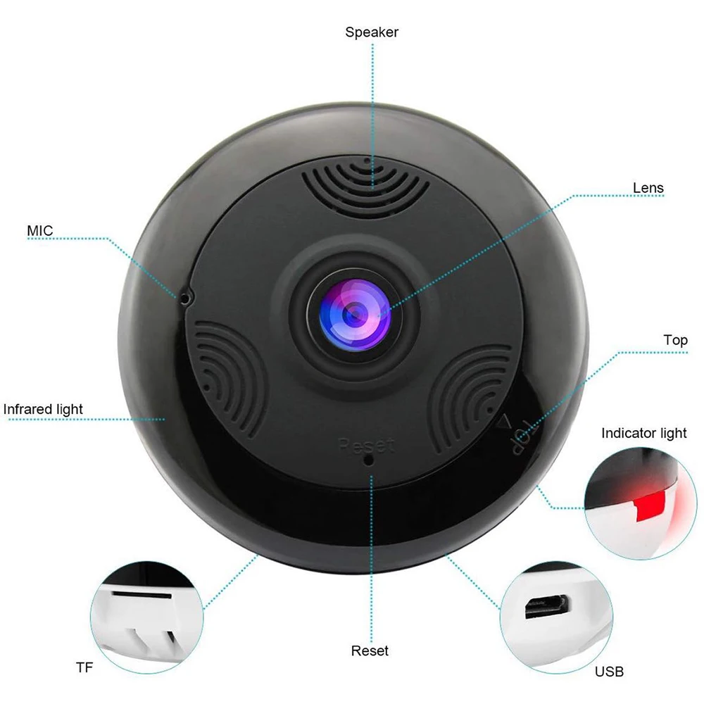 FREDI рыбий глаз 1080P IP камера 360 градусов панорамная беспроводная WiFi домашняя охранная камера наблюдения ИК ночного видения CCTV Камера