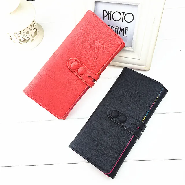 SWALLOW Casual Colorful Fold Women Purse Hasp Long Style Women Wallets With Card Holder Photo Holder Coin Pocket