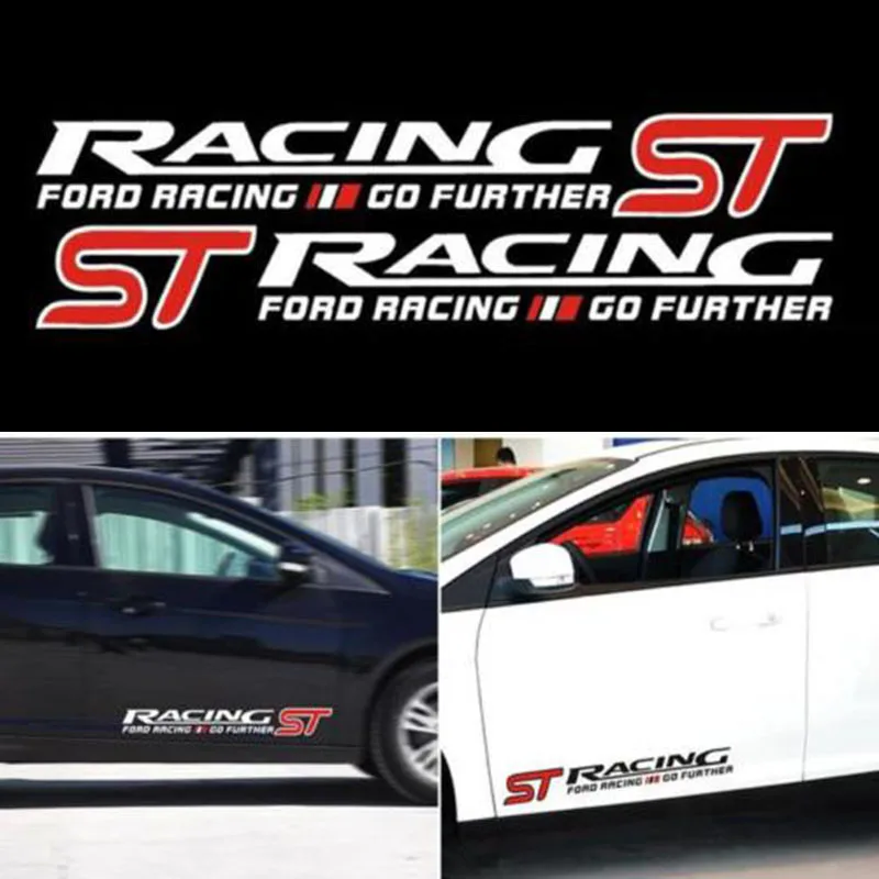 

2019 ST RACING Car Stickers Waist Line Door Vinyl Decal Reflective Auto Refit AU