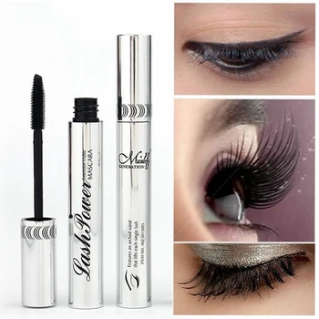

Eyes Makeup Mascara Waterproof 4D Silk Fiber Eyelash Extension Thick Make Up Eye Lashes Curling Black Rimel 4d