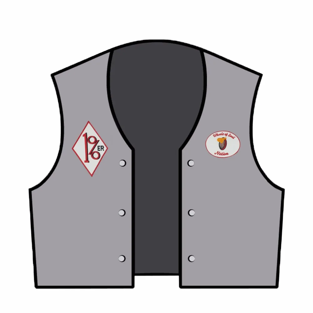 T41901 New Arrival WHEELS OF SOUL 1% Motorcycle Biker Embroidered Patch Iron On Jacket Vest Rider Badge Full Back Large Size Patch Free Shipping (6)