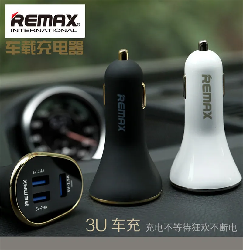 Автомобильное зарядное устройство remax Smart 3USB Max 5 V/6.3A Быстрая зарядка для iPhone iPad samsung huawei смартфоны Xiaomi