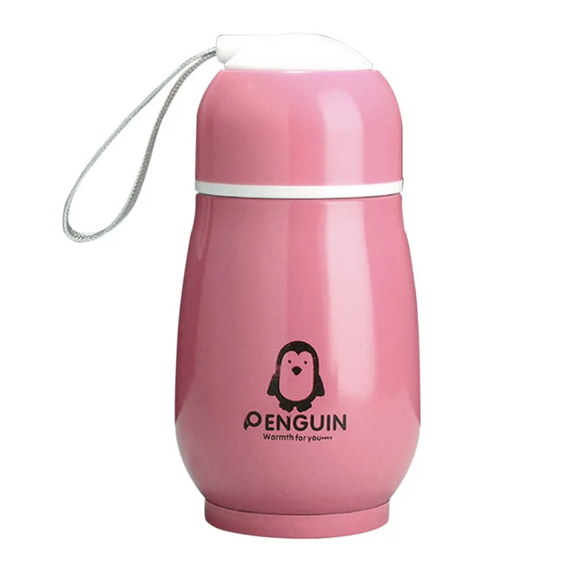 Hoomall Portable Stainless Steel Vacuum Flask Insulated Thermo Cup Creative Penguin Thermos Cup Belly Cup For Student Gifts