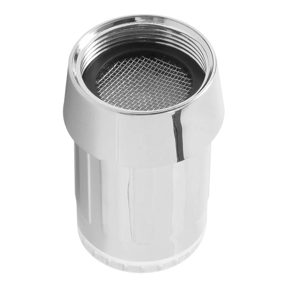 

7 Colors Unique LED Light Water Glow Faucet Tap Stainless Steel Water Tap + Faucet Diverter Valve Adapter Connector