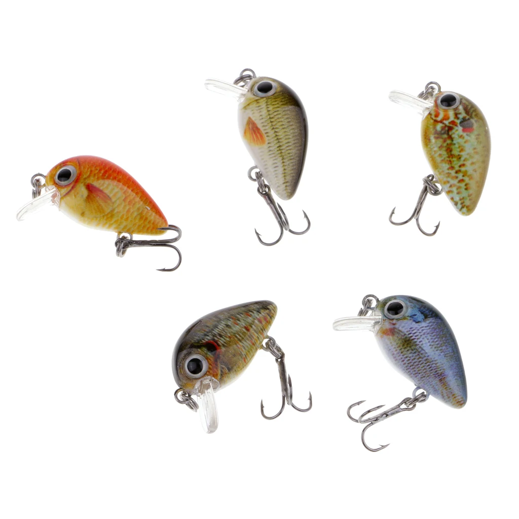 

5Pcs/Box Mini Fishing Lures 5 Colors Baits 2.7cm Vibration Minnow Baits