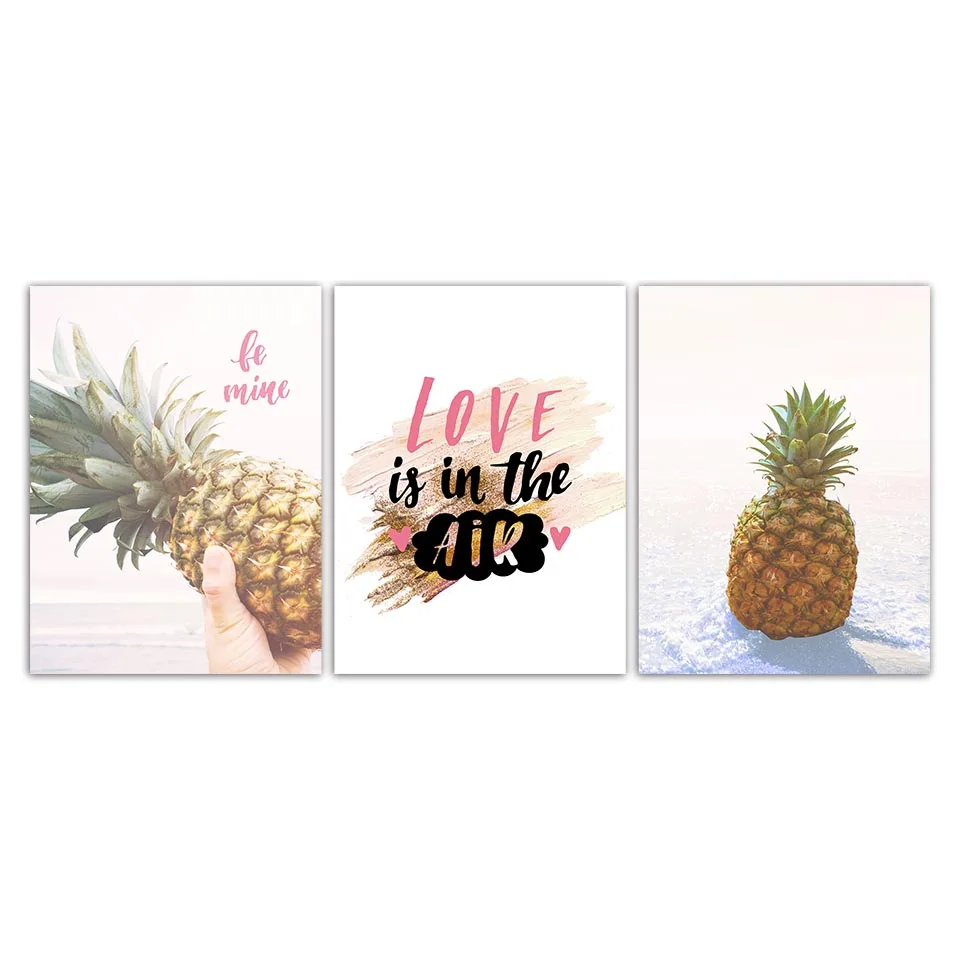Nordic-Style-Quotes-Painting-Prints-Pineapple-Fruit-Pictures-Kids-Bedroom-Wall-Artwork-Canvas-Poster-Office-Fashion (2)