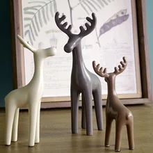 Набор из 3 керамических фигура оленя рождественские украшения орнамент статуя оленя украшение дома подарок животного