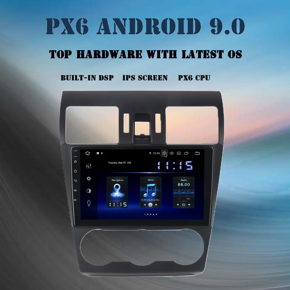 

2 din Android 9.0 Car Multimedia player for Subaru WRX VX Forester 2013 2014 2015 Radio GPS Navi PX6 DSP HDMI IPS screen RDS