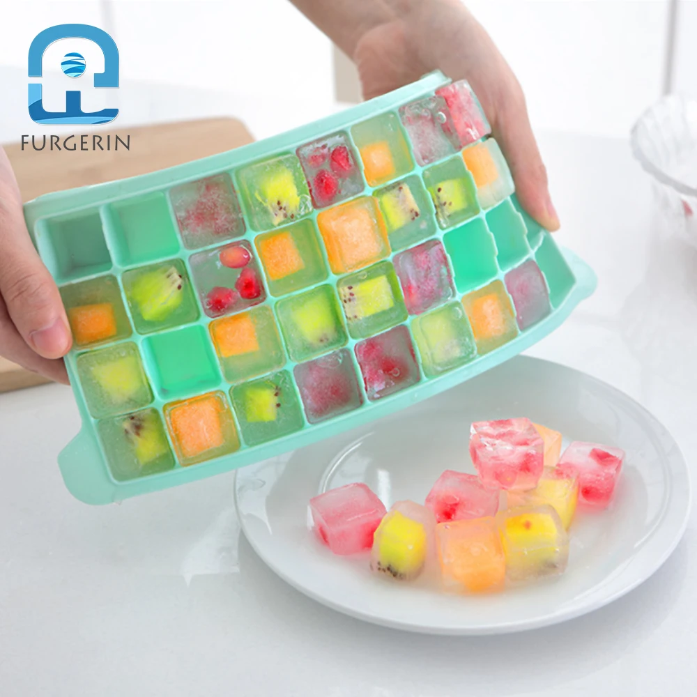 FURGERIN 36-Hole силиконовый лоток для льда Форма виски со льдом лоток Форма с крышкой квадратной формы самодельный лед производитель кубиков летние гаджеты