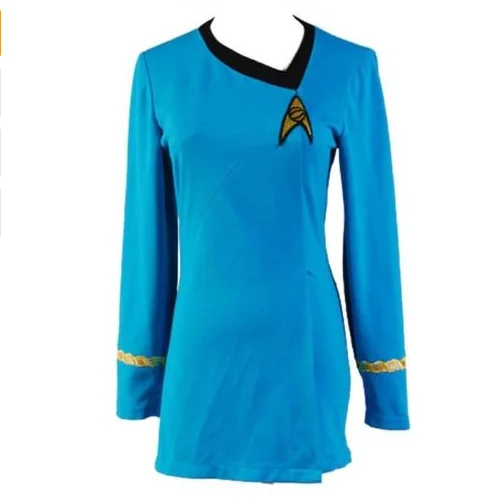 

Star Cosplay Trek TNG Female Duty Blue Dress Uniform Adult Women Suit Halloween Carnival Costume
