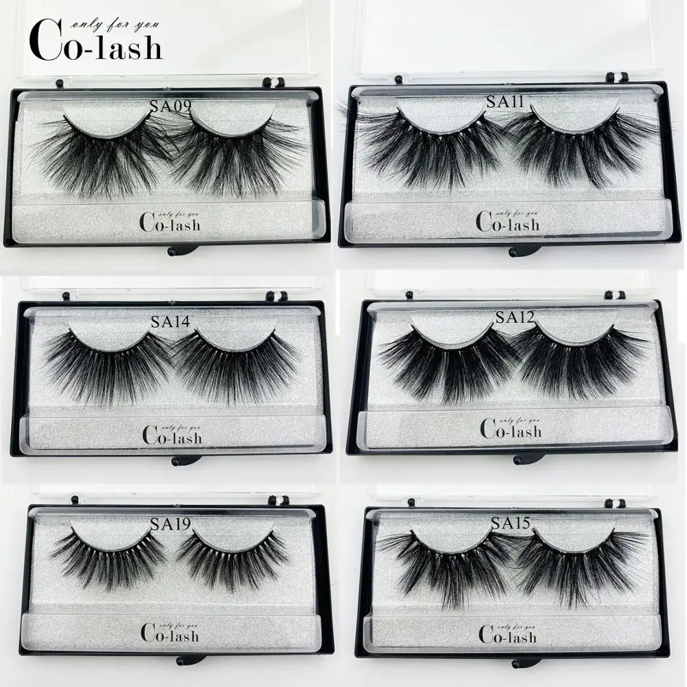 

Colash NEW 25mm Long 3D mink lashes extra length mink eyelashes super dramatic volumn eyelashes strip thick false eyelash