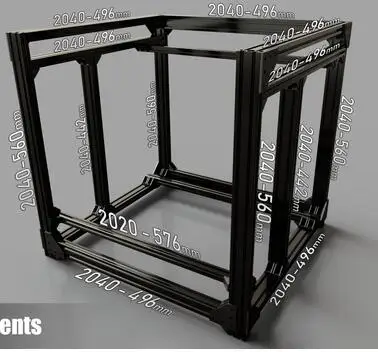 

Funssor BLV mgn Cube Frame kit & Hardware Kit For DIY CR10 3D Printer Z height 365MM