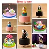 DIY Wind Up Circle Clay Rotating Music Box Base, New Year, Wedding, Christmas, Birthday, Valentine Gift Unuaual 3