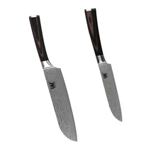 Xyj marke sharp 5 zoll und 7 zoll santoku messer küchenmesser edelstahl multifunktionale edelstahl set von messer