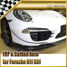 Car-styling For Porsche 911 991 SP Style Carbon Fiber Front Bumper Canard 2pcs