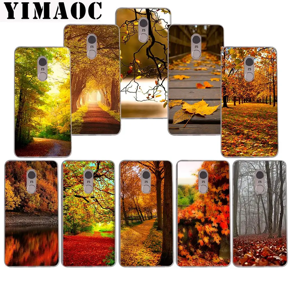 

YIMAOC 165z Fall Golden leaves Soft Case for Xiaomi Mi a1 a2 f1 6 8 lite se mix 2s Redmi 5 6 6a S2 Plus 5A Note 5 6 Pro 4 X