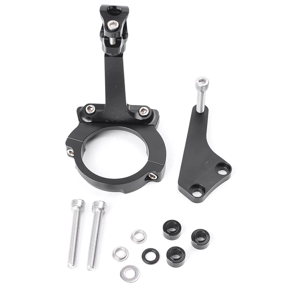 For Kawasaki ER6N ER-6N Steering Damper Stabilizer Bracket Mounting Holder Kit Set 2006 2007 2008 Aluminum Motorbike Accessories