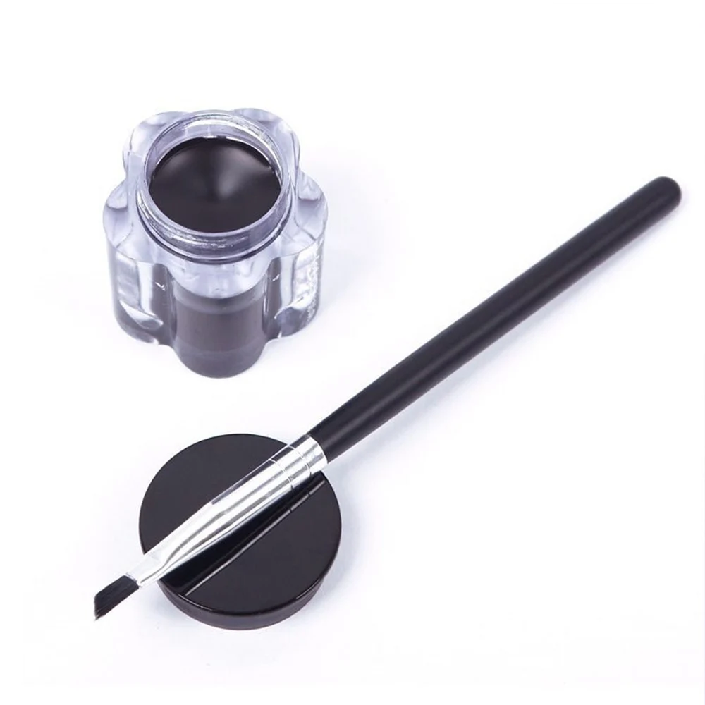 

1 Set Waterproof Pro Black High Quality Eyeliner With Brush New Popular Deliniador De Gel Eye Liner Eyeliner Gel Makeup Tool