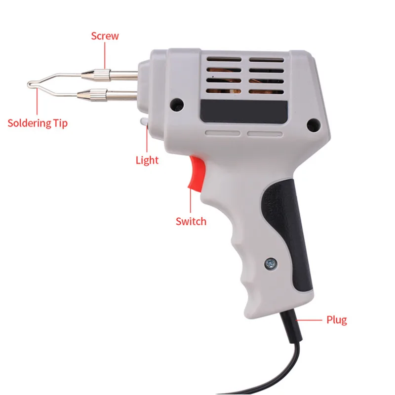 Электрический паяльник пистолет горячий воздух Тепловая пушка ручной сварочный инструмент с припоем проволока сварочные ремонтные инструменты комплект ЕС 220 в 100 Вт