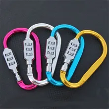 Firm Portable Luggage Padlock 3 Dial Suitcase Security Travel Combination Lock