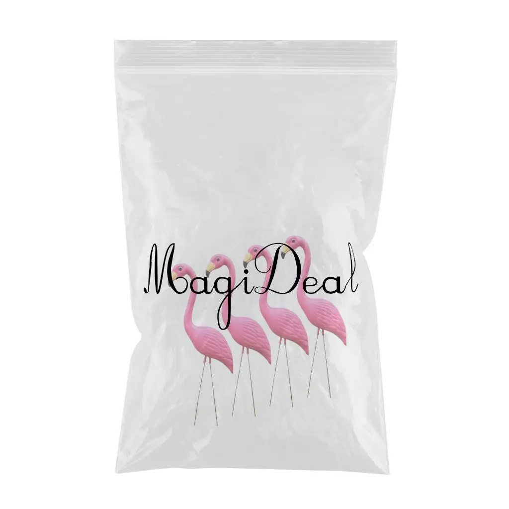 4pcs Vivid Large Pink Flamingo Garden Decor Lawn Art Ornament Home DIY Crafts