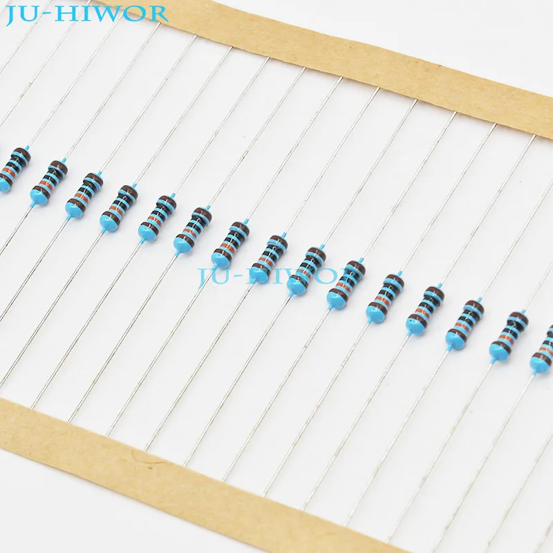

(1000pcs/lot) 82K 100K 120K 150K 180K ohm ohms DIP 1/4W Watt 0.25W 1% Metal Film Resistor Resistors