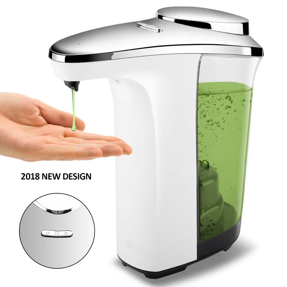

480ml automatic plastic electric contactless touchless auto hand liquid soap dispenser pump bottle for kitchen bathroom