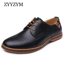 Spring Autumn Men Shoes Hot Sales Fashion trend Casual Breathable business Flats Round Toe Retro Man Leather Shoes large size