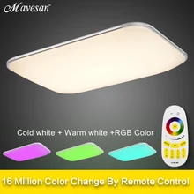NEW Modern LED Ceiling Light With 2 4G RF Remote Group Controlled Dimmable Color Changing Lamp