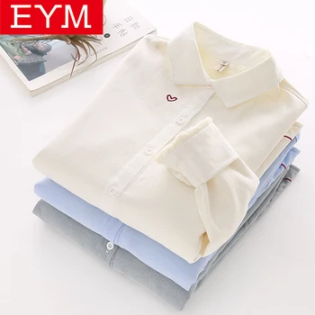 

2018 Winter New Embroidery Plus Velvet Shirt Style Coat Female Cotton Long Sleeve Thick Warm Shirt Tops Casual Jacket Outerwear