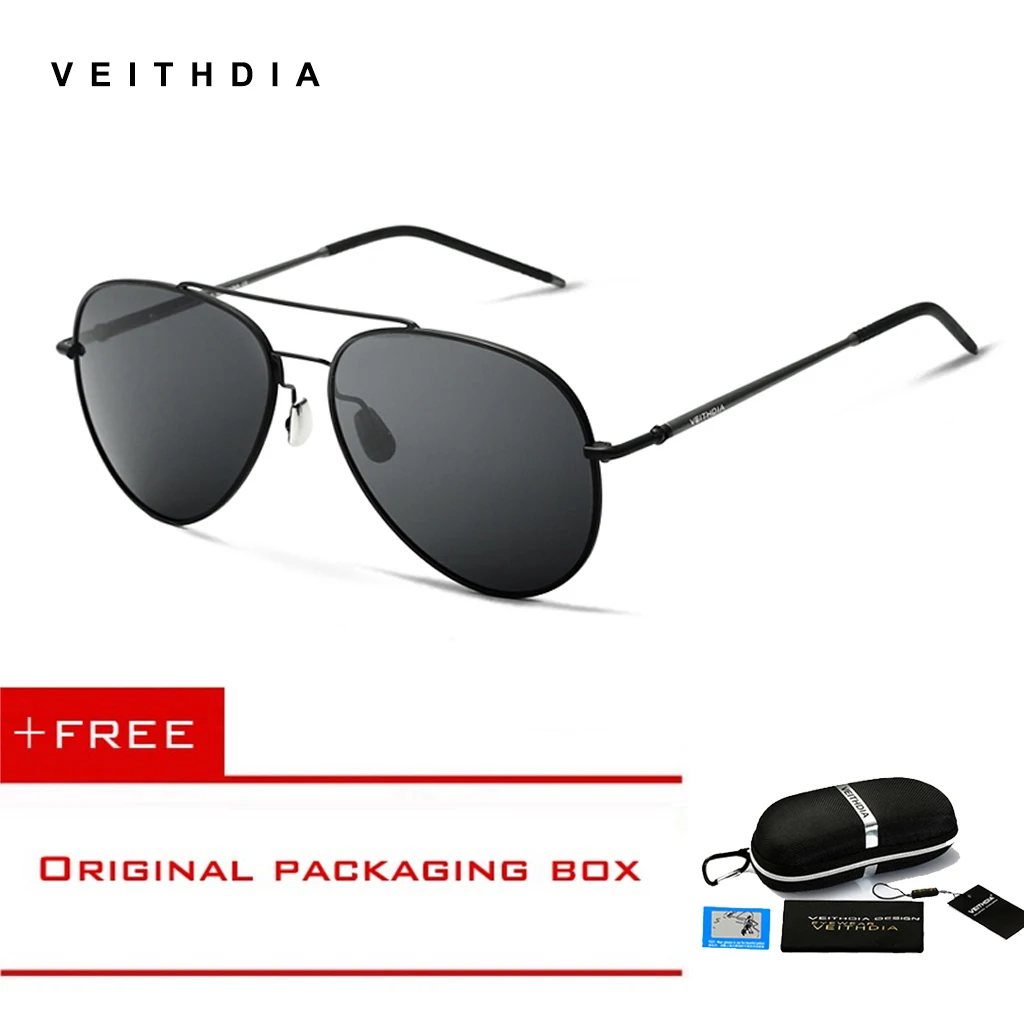 

VEITHDIA Aluminum Magnesium Aviation Polarized mens sunglasses brand designer Rotate 180 degrees leg Sun Glasses Women shades