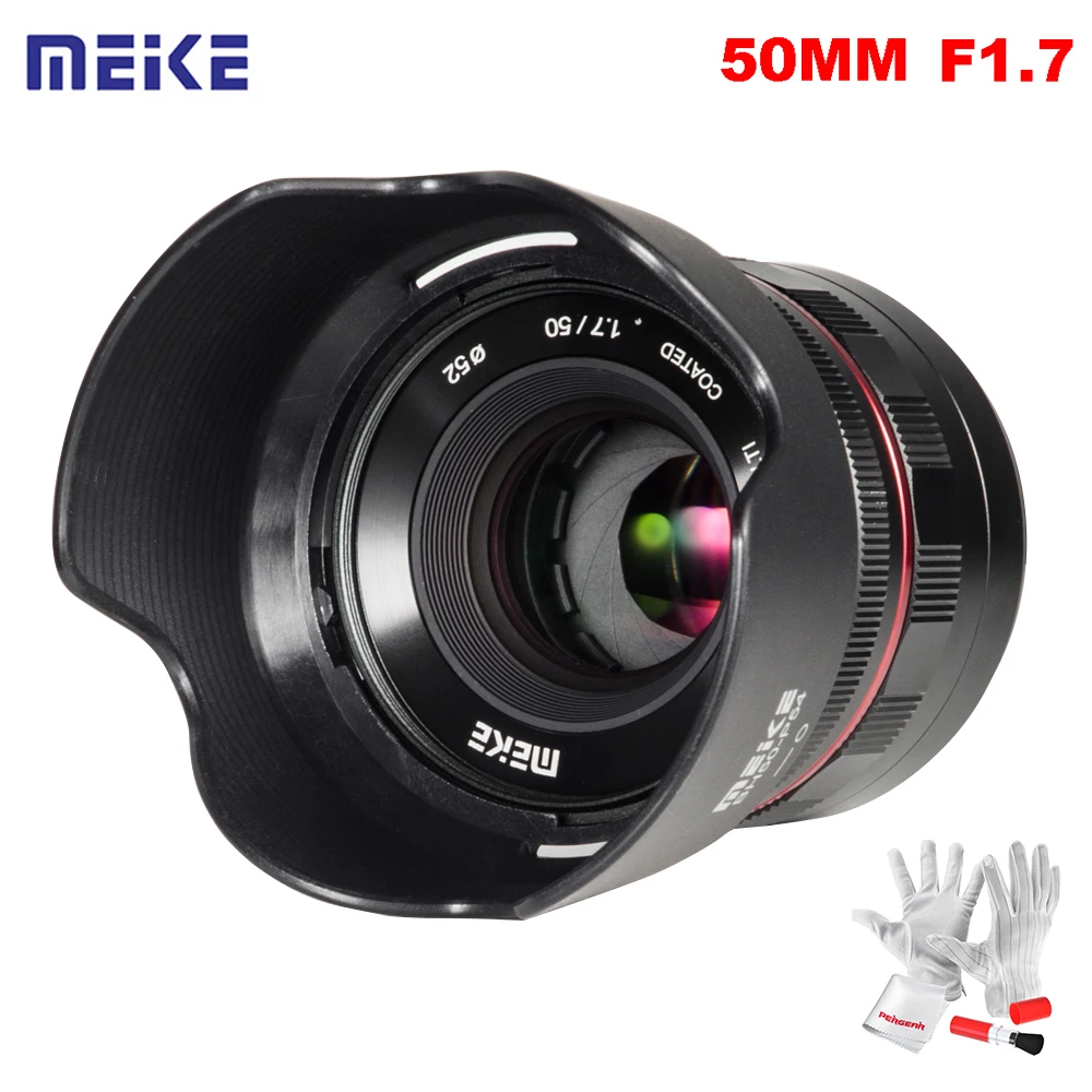 

Meike 50mm F1.7 Large Aperture Prime Lens Manual Focus for Sony Full Frame E-mount Mirrorless Camera A6300 A6000 A6500 NEX3 NEX7