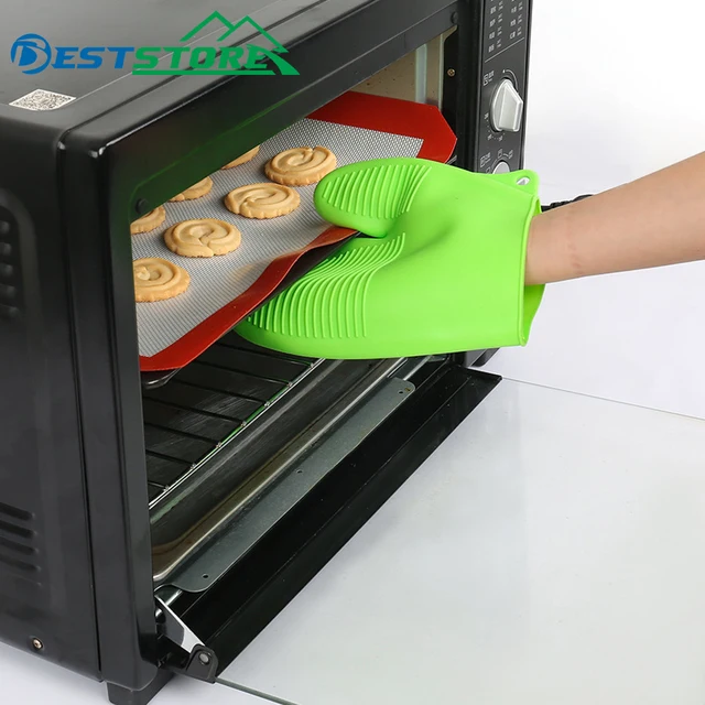 Special Offers Thickened Food-grade silica Gloves Microwave oven Heat Insulation Anti-skid Gloves High temperature baking Gloves clamp 1PCS Special Offers Thickened Food-grade silica Gloves Microwave oven Heat Insulation Anti-skid Gloves High temperature baking Gloves clamp 1PCS